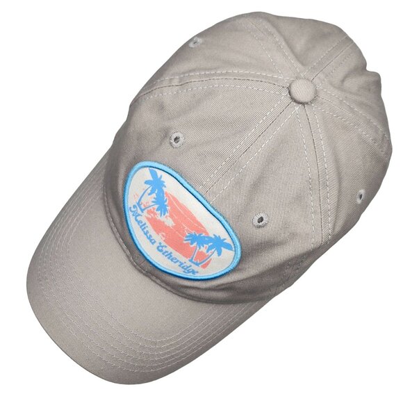 Melissa Etheridge Cruise Gray Cotton Baseball Hat With Tropical Patch Underbill - Picture 8 of 13